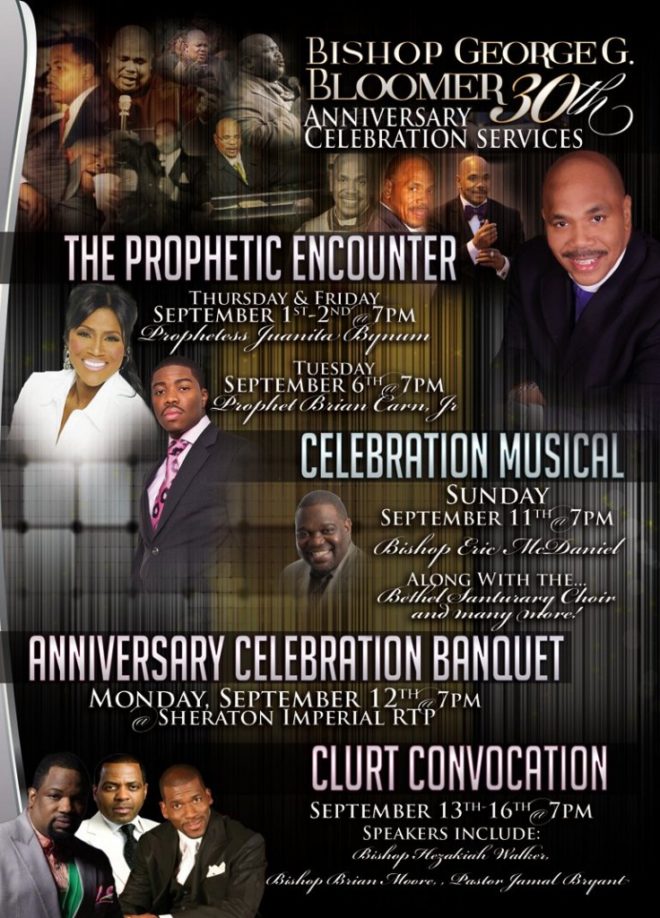 Bishop George Bloomer 30th Anniversary Celebration September 1 – 16, 2011