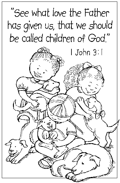Children’s Fellowship – Easter Coloring Pages : 1 John 3:1