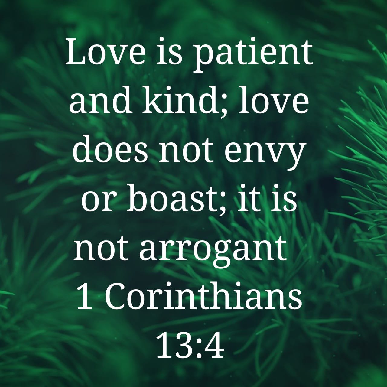 1 Corinthians 13:4